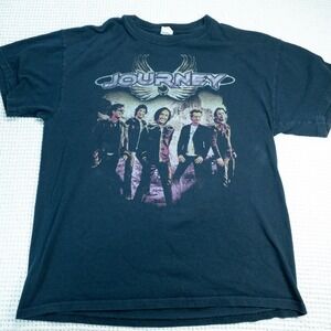 Journey 2013 Tour T Shirt Mens Large Black Anvil Band Graphic Tee Rock Concert